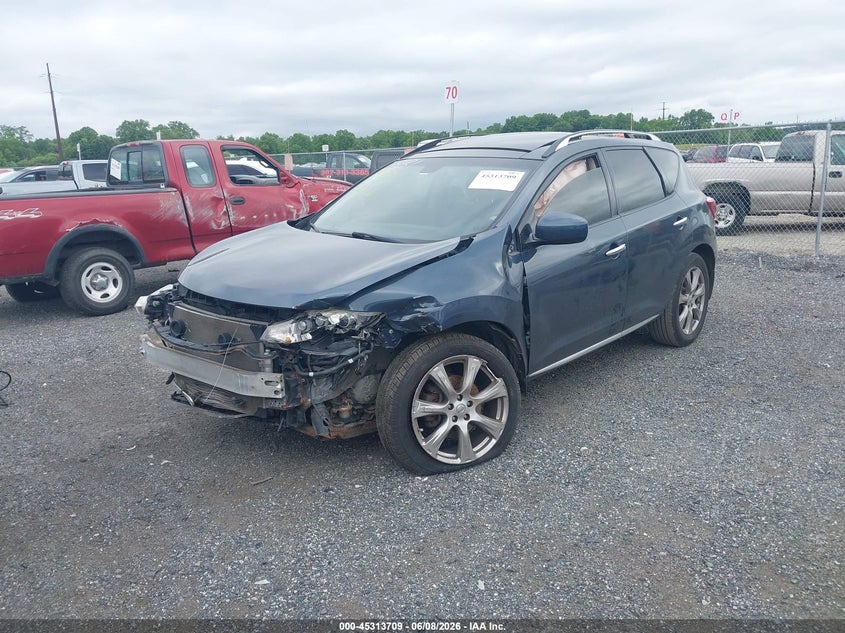 2014 Nissan Murano VIN JN8AZ1MW0EW533831 IAAI salvage auction — FRONT END, Salvage Title, sold $250 on 2026-07-06 (photo 2)