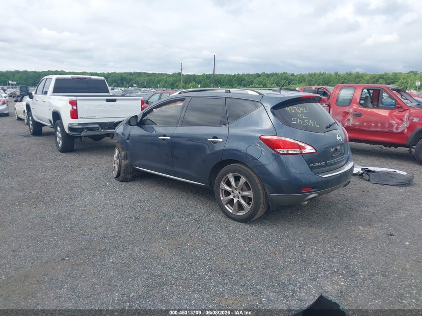 2014 Nissan Murano VIN JN8AZ1MW0EW533831 IAAI salvage auction — FRONT END, Salvage Title, sold $250 on 2026-07-06 (photo 3)