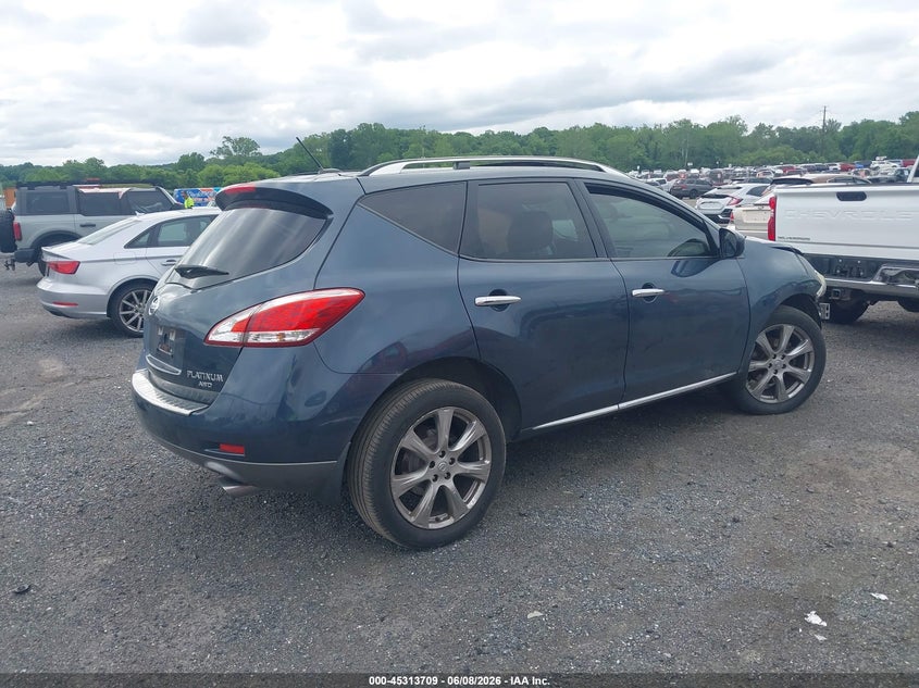 2014 Nissan Murano VIN JN8AZ1MW0EW533831 IAAI salvage auction — FRONT END, Salvage Title, sold $250 on 2026-07-06 (photo 4)