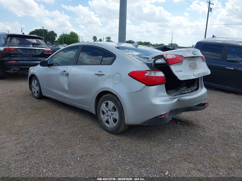 2016 Kia Forte VIN KNAFX4A67G5551407 IAAI salvage auction — REAR END, Salvage Title, sold $1,000 on 2026-07-21 (photo 3)
