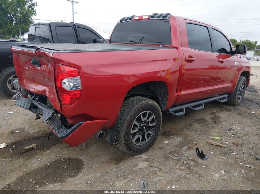 2016 Toyota Tundra VIN 5TFAW5F1XGX578298 IAAI salvage auction — REAR END, Salvage Title, sold $12,400 on 2026-07-16 (photo 4)