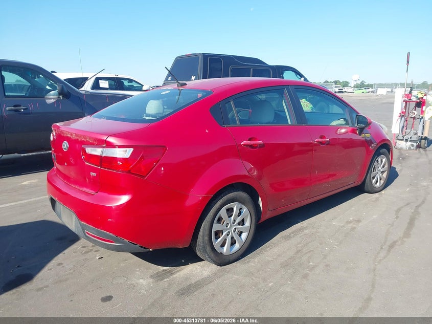 2013 Kia Rio VIN KNADM4A3XD6215455 IAAI salvage auction — NORMAL WEAR, Clear (North Carolina), sold $325 on 2026-07-15 (photo 4)