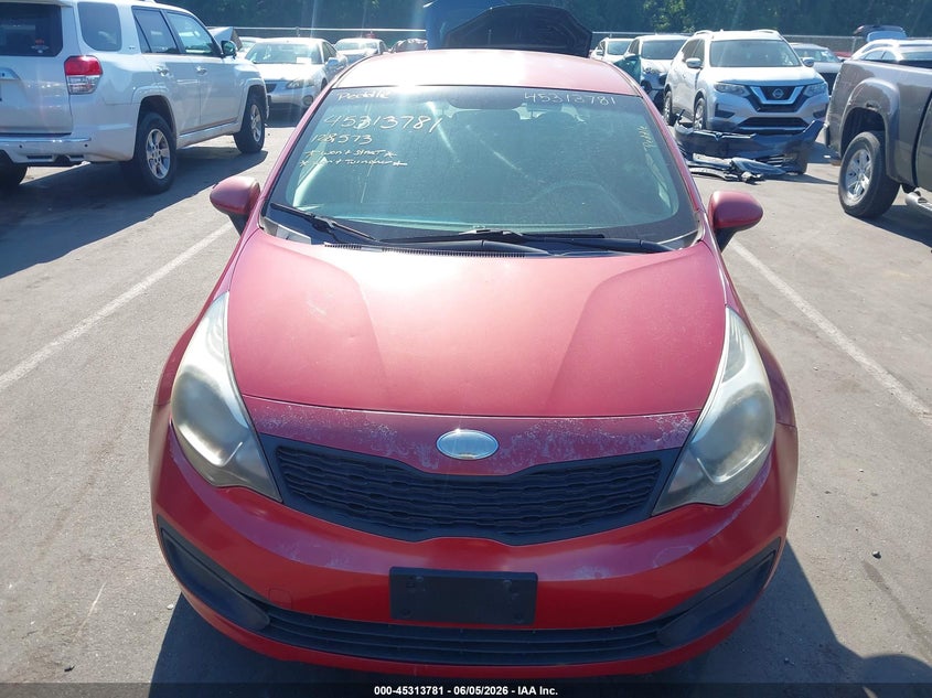 2013 Kia Rio VIN KNADM4A3XD6215455 IAAI salvage auction — NORMAL WEAR, Clear (North Carolina), sold $325 on 2026-07-15 (photo 6)