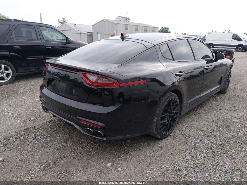 2019 Kia Stinger VIN KNAE15LA7K6049388 IAAI salvage auction — FRONT END, Salvage Title, sold $2,100 on 2026-07-14 (photo 4)