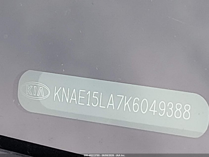 2019 Kia Stinger VIN KNAE15LA7K6049388 IAAI salvage auction — FRONT END, Salvage Title, sold $2,100 on 2026-07-14 (photo 9)