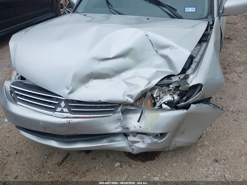 2006 Mitsubishi Lancer VIN JA3AJ26E86U072385 IAAI salvage auction — FRONT END, Salvage (Texas), sold $200 on 2026-07-09 (photo 6)
