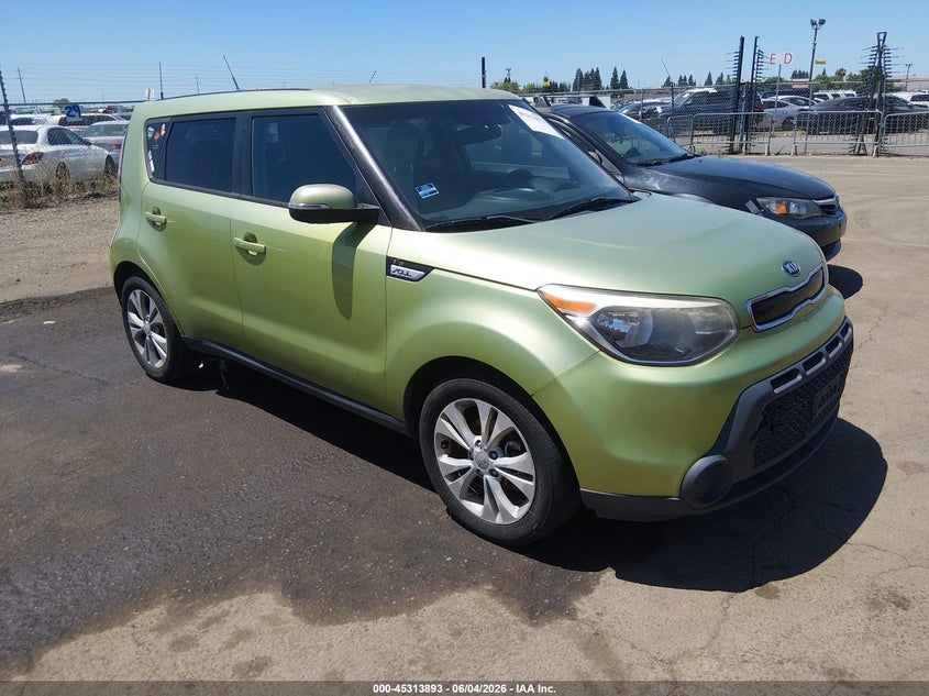 2014 Kia Soul VIN KNDJP3A59E7723887 IAAI salvage auction — NORMAL WEAR, Salvage Title, sold $975 on 2026-07-15 (photo 1)