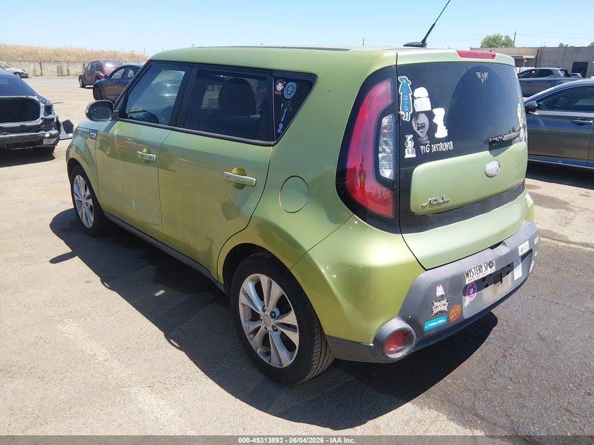 2014 Kia Soul VIN KNDJP3A59E7723887 IAAI salvage auction — NORMAL WEAR, Salvage Title, sold $975 on 2026-07-15 (photo 3)