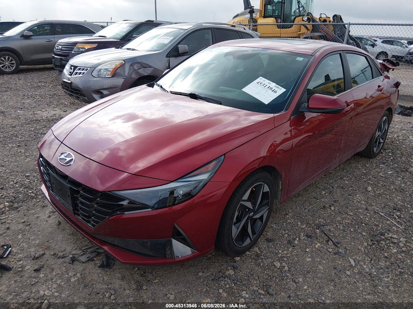 2023 Hyundai Elantra VIN KMHLN4AJ1PU080405 IAAI salvage auction — REAR END, Salvage (Texas), sold $2,700 on 2026-07-28 (photo 2)