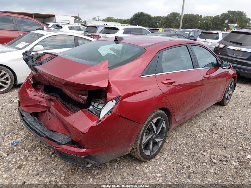 2023 Hyundai Elantra VIN KMHLN4AJ1PU080405 IAAI salvage auction — REAR END, Salvage (Texas), sold $2,700 on 2026-07-28 (photo 4)