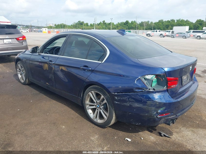 2018 BMW 3er VIN WBA8B9C57JEE81720 IAAI salvage auction — LEFT REAR, Rebuildable (Florida), sold $250 on 2026-07-29 (photo 3)
