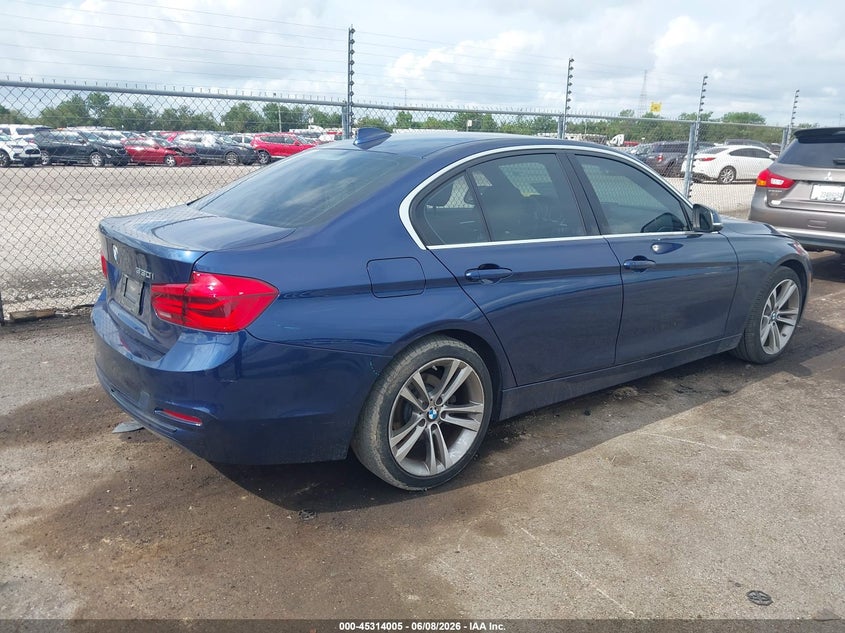 2018 BMW 3er VIN WBA8B9C57JEE81720 IAAI salvage auction — LEFT REAR, Rebuildable (Florida), sold $250 on 2026-07-29 (photo 4)