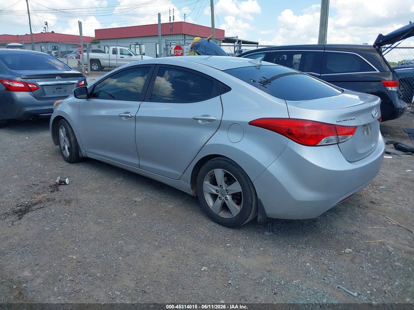 2012 Hyundai Elantra VIN KMHDH4AE0CU328751 IAAI salvage auction — NORMAL WEAR, Clear (Georgia), sold $475 on 2026-07-16 (photo 3)