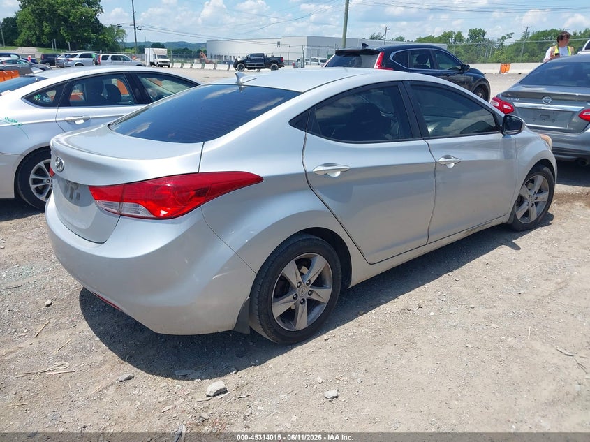 2012 Hyundai Elantra VIN KMHDH4AE0CU328751 IAAI salvage auction — NORMAL WEAR, Clear (Georgia), sold $475 on 2026-07-16 (photo 4)