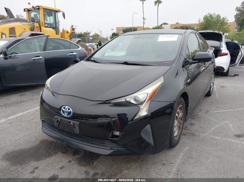 2016 Toyota Prius VIN JTDKARFU8G3020767 IAAI salvage auction — EXTERIOR BURN, Salvage Title, sold $2,550 on 2026-07-23 (photo 2)