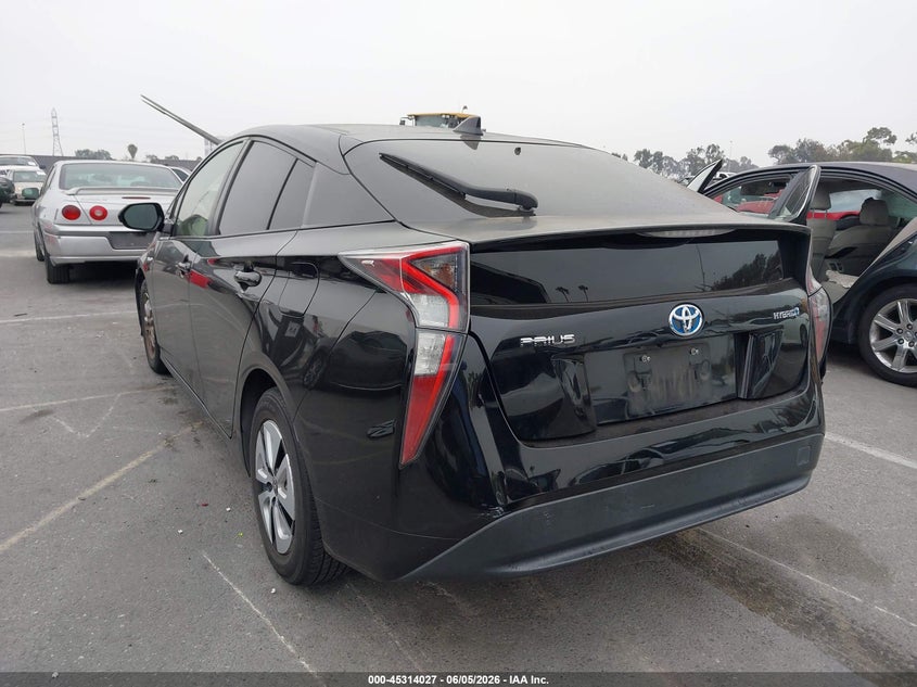 2016 Toyota Prius VIN JTDKARFU8G3020767 IAAI salvage auction — EXTERIOR BURN, Salvage Title, sold $2,550 on 2026-07-23 (photo 3)