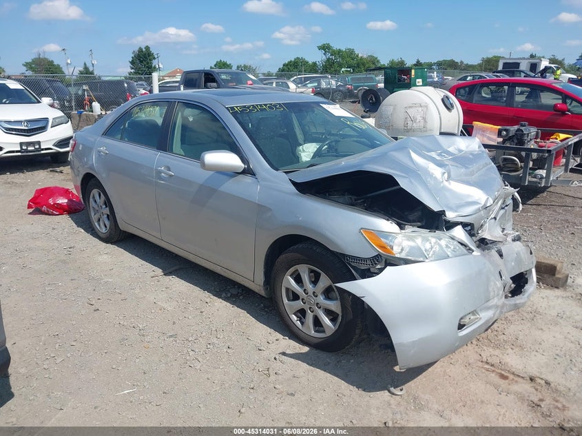 2007 Toyota Camry VIN JTNBE46K673106273 IAAI salvage auction — FRONT END, Clear (Virginia), sold $475 on 2026-07-28 (photo 1)