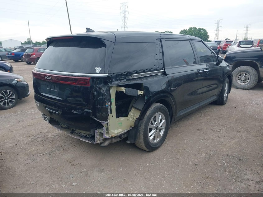 2022 Kia Carnival VIN KNDNB4H3XN6091630 IAAI salvage auction — REAR END, Salvage Title, sold $4,700 on 2026-07-29 (photo 4)