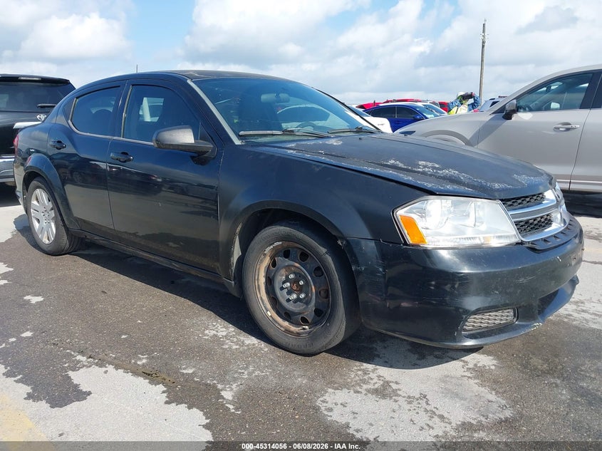 2012 Dodge Avenger VIN 1C3CDZAB0CN243423 IAAI salvage auction — NORMAL WEAR, Clear (Texas), sold $250 on 2026-07-09 (photo 1)
