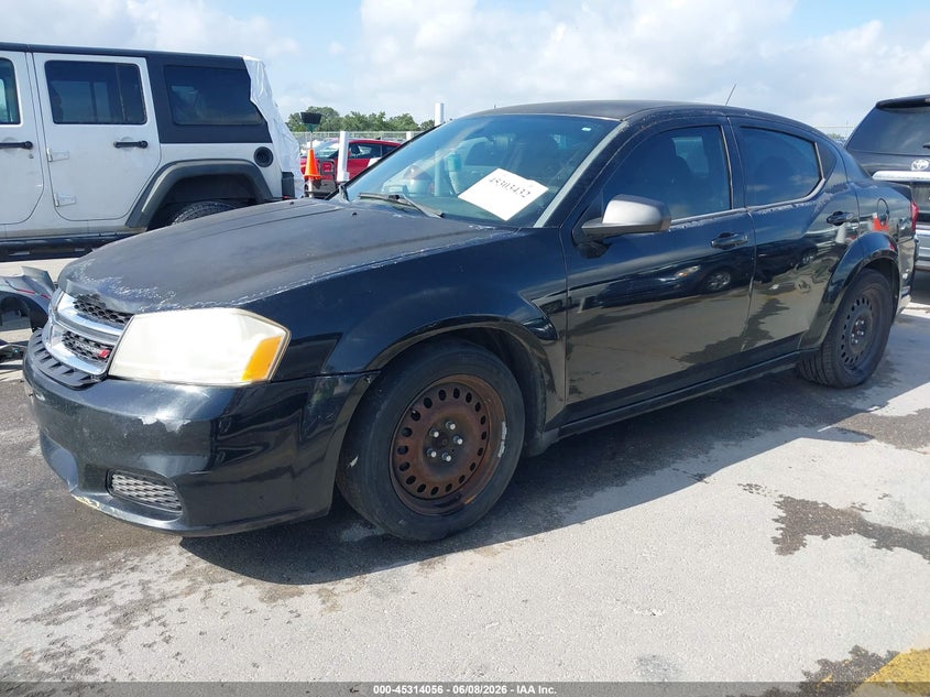 2012 Dodge Avenger VIN 1C3CDZAB0CN243423 IAAI salvage auction — NORMAL WEAR, Clear (Texas), sold $250 on 2026-07-09 (photo 2)