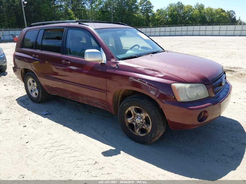 2003 Toyota Highlander VIN JTEGF21AX30084568 IAAI salvage auction — NORMAL WEAR, Clear (Georgia), sold $550 on 2026-07-16 (photo 1)
