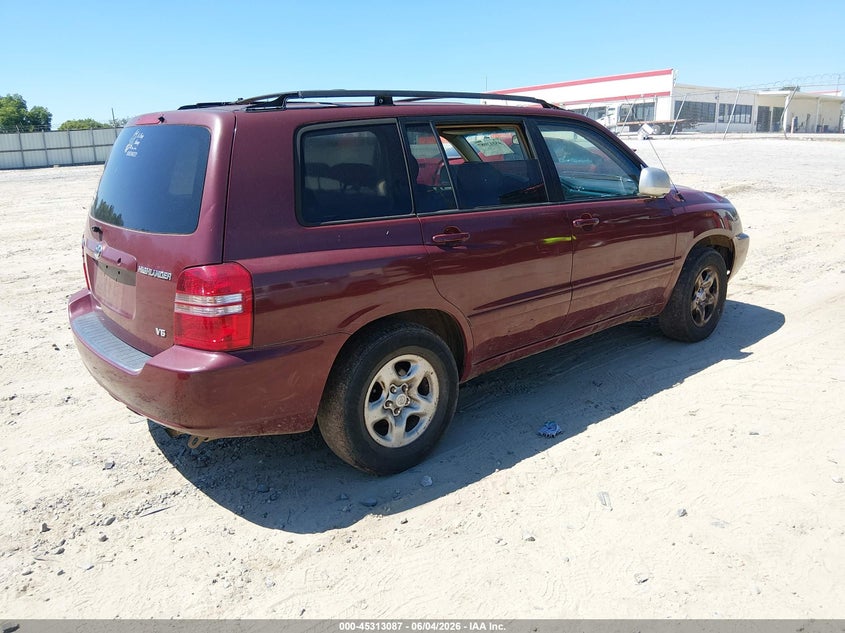 2003 Toyota Highlander VIN JTEGF21AX30084568 IAAI salvage auction — NORMAL WEAR, Clear (Georgia), sold $550 on 2026-07-16 (photo 4)