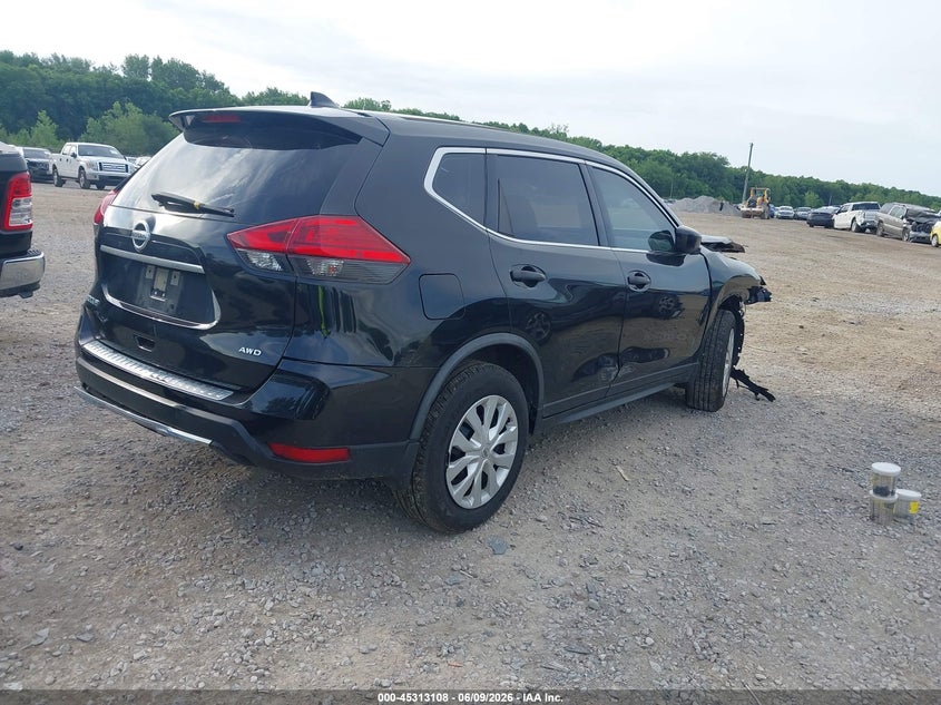 2017 Nissan Rogue VIN JN8AT2MV6HW009201 IAAI salvage auction — FRONT & REAR, Salvage Title, sold $575 on 2026-07-22 (photo 4)