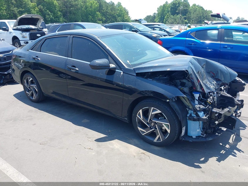 2025 Hyundai Elantra VIN KMHLS4DG9SU853784 IAAI salvage auction — FRONT END, Salvage (North Carolina), sold $4,950 on 2026-07-22 (photo 1)