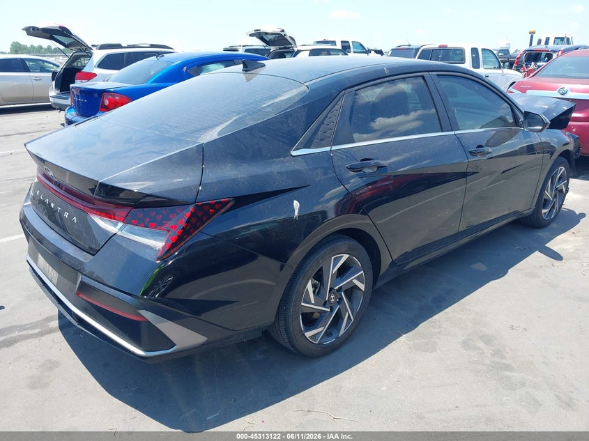 2025 Hyundai Elantra VIN KMHLS4DG9SU853784 IAAI salvage auction — FRONT END, Salvage (North Carolina), sold $4,950 on 2026-07-22 (photo 4)
