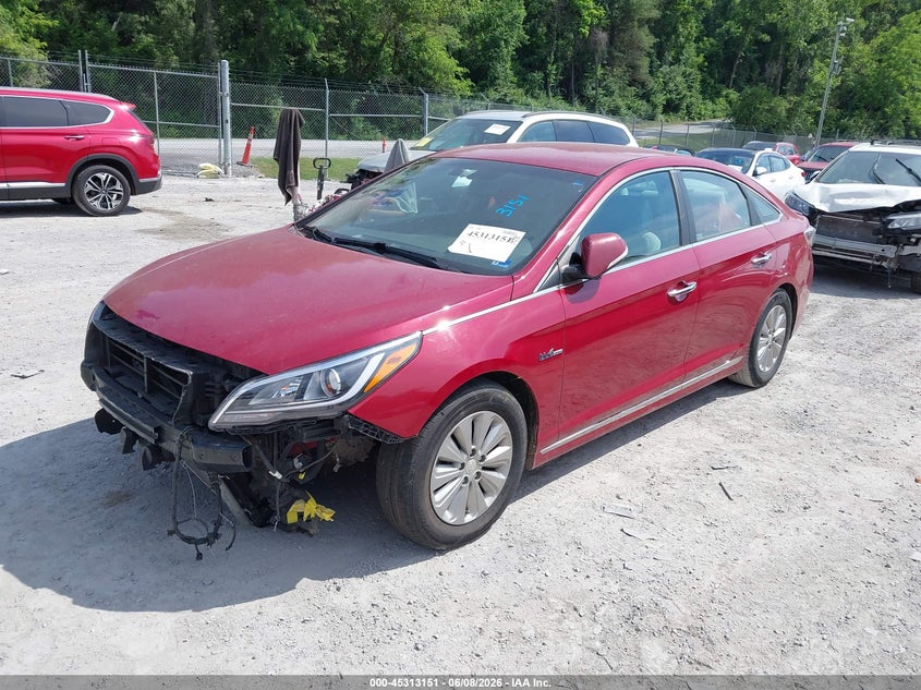 2016 Hyundai Sonata VIN KMHE24L19GA016113 IAAI salvage auction — FRONT END, Salvage Title, sold $550 on 2026-07-28 (photo 2)