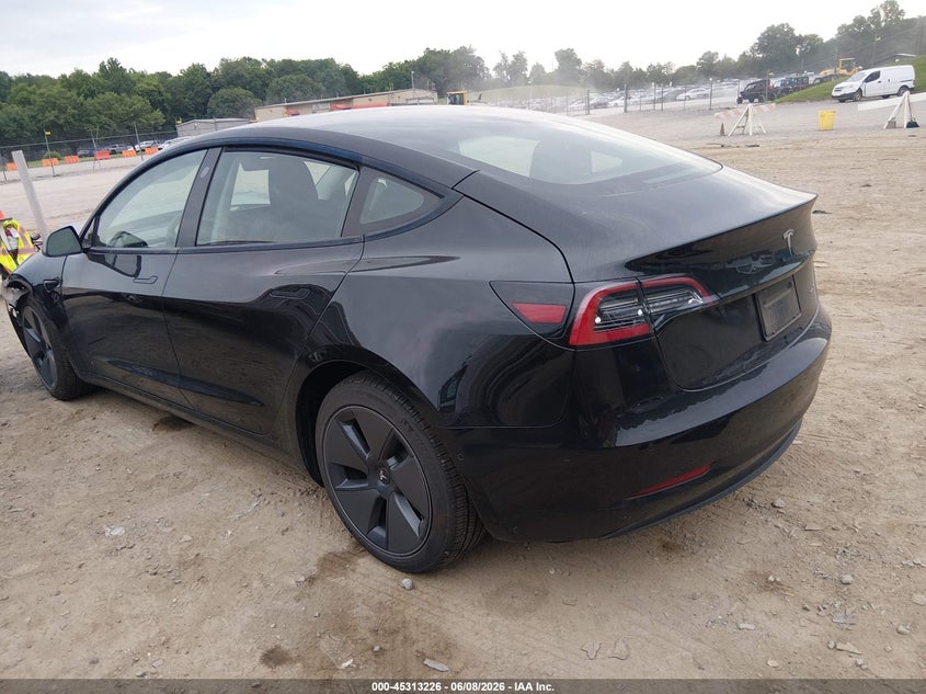 2022 Tesla Model 3 VIN 5YJ3E1EB3NF228579 IAAI salvage auction — FRONT END, Salvage Title, sold $7,600 on 2026-07-31 (photo 3)
