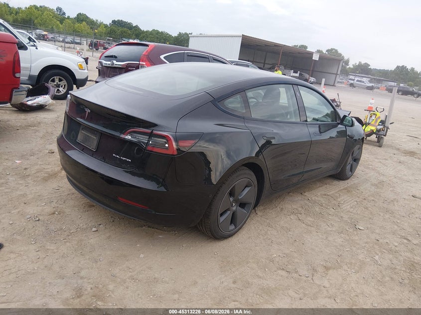 2022 Tesla Model 3 VIN 5YJ3E1EB3NF228579 IAAI salvage auction — FRONT END, Salvage Title, sold $7,600 on 2026-07-31 (photo 4)