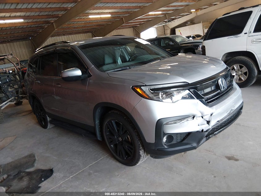 2021 Honda Pilot VIN 5FNYF5H27MB014943 IAAI salvage auction — FRONT END, Salvage Title, sold $11,200 on 2026-07-28 (photo 1)