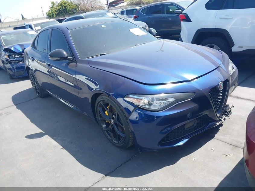 2021 Alfa romeo Giulia VIN ZARFAMBN7M7645304 IAAI salvage auction — FRONT END, Salvage Certificate (California), sold $3,050 on 2026-07-15 (photo 1)