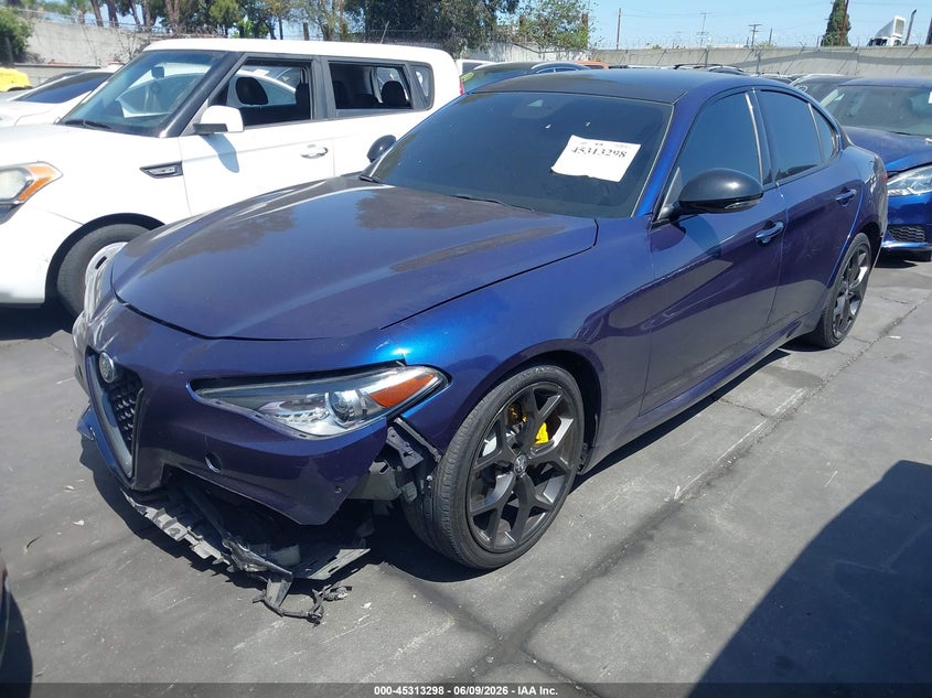 2021 Alfa romeo Giulia VIN ZARFAMBN7M7645304 IAAI salvage auction — FRONT END, Salvage Certificate (California), sold $3,050 on 2026-07-15 (photo 2)