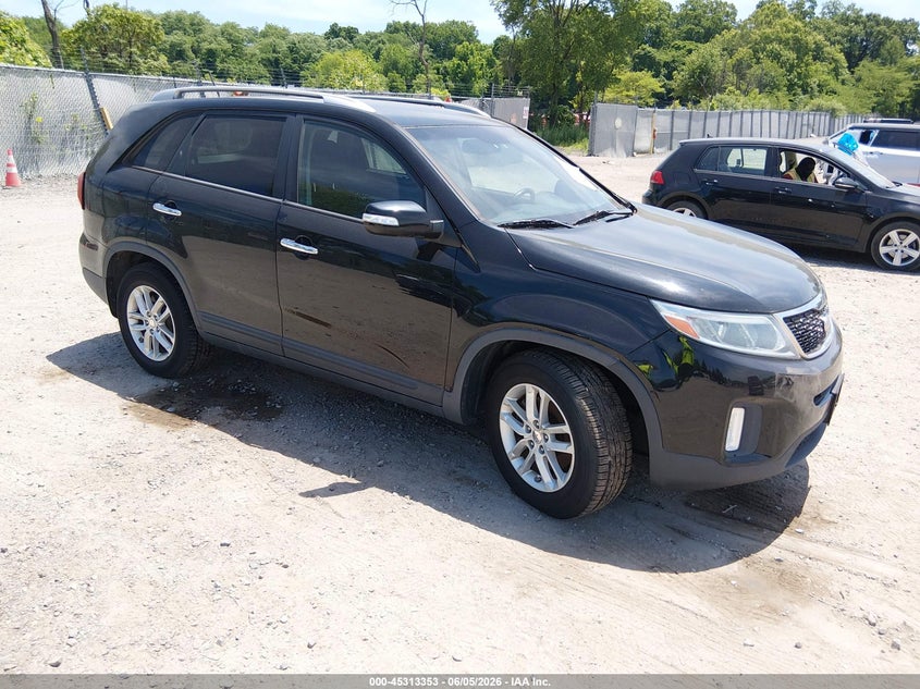 2015 Kia Sorento VIN 5XYKT4A62FG594734 IAAI salvage auction — NORMAL WEAR, Clear (New Jersey), sold $1,125 on 2026-07-07 (photo 1)