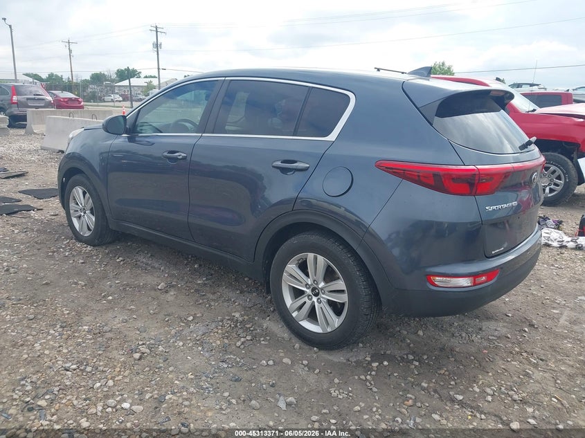2017 Kia Sportage VIN KNDPM3AC9H7287239 IAAI salvage auction — SIDE, Salvage Title, sold $3,000 on 2026-07-16 (photo 3)