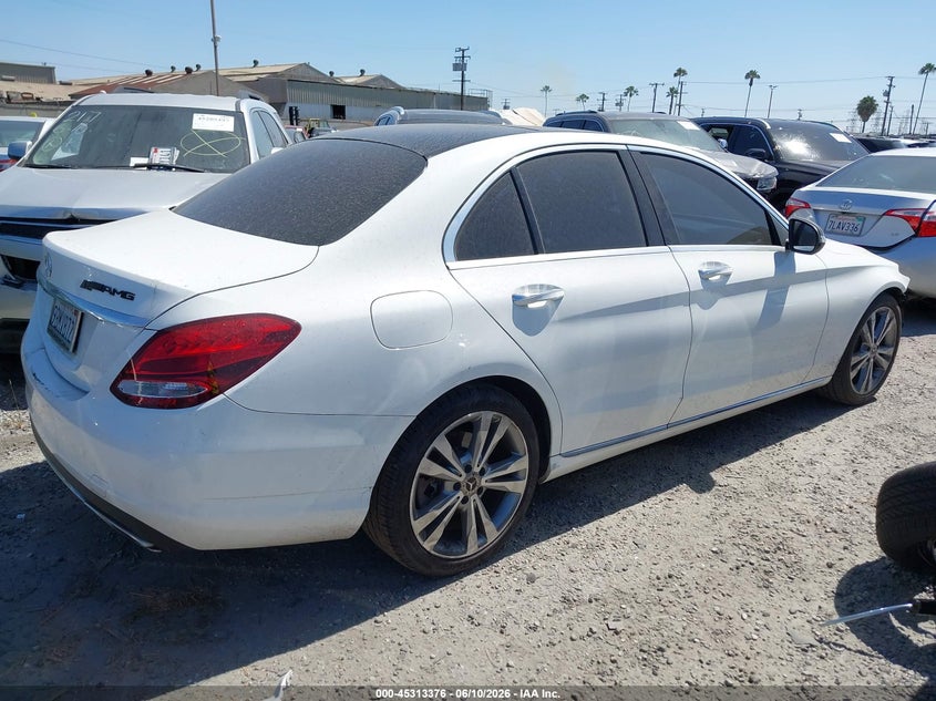 2018 Mercedes-benz C-klasse VIN WDDWF4JB3JR404543 IAAI salvage auction — FRONT END, Wait Title, sold $4,800 on 2026-08-05 (photo 4)