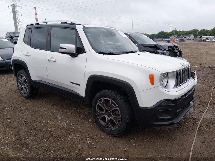 2018 Jeep Renegade VIN ZACCJBDB7JPG76782 IAAI salvage auction — LEFT SIDE, Salvage Title, sold $3,625 on 2026-07-15 (photo 1)
