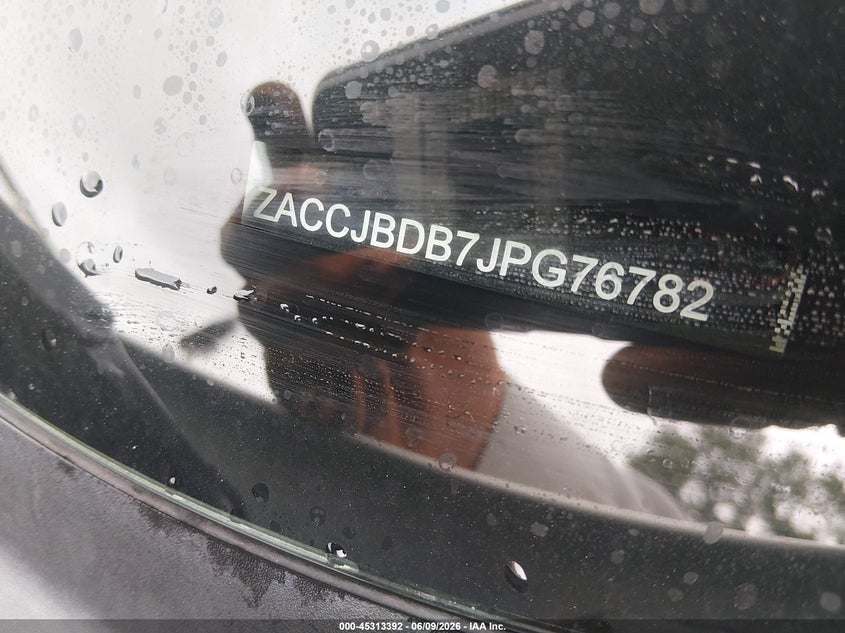 2018 Jeep Renegade VIN ZACCJBDB7JPG76782 IAAI salvage auction — LEFT SIDE, Salvage Title, sold $3,625 on 2026-07-15 (photo 9)