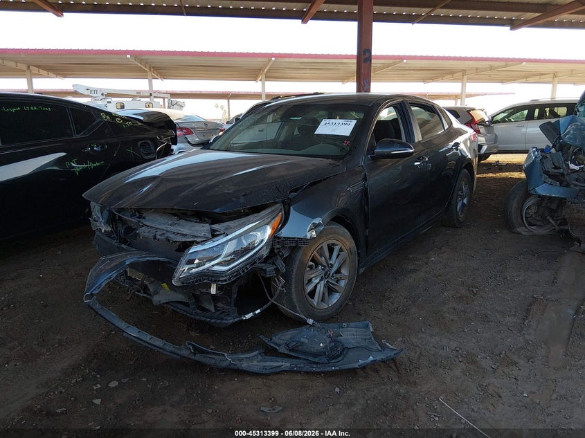 2020 Kia Optima VIN 5XXGT4L33LG393482 IAAI salvage auction — FRONT END, Salvage Title, sold $900 on 2026-07-21 (photo 2)