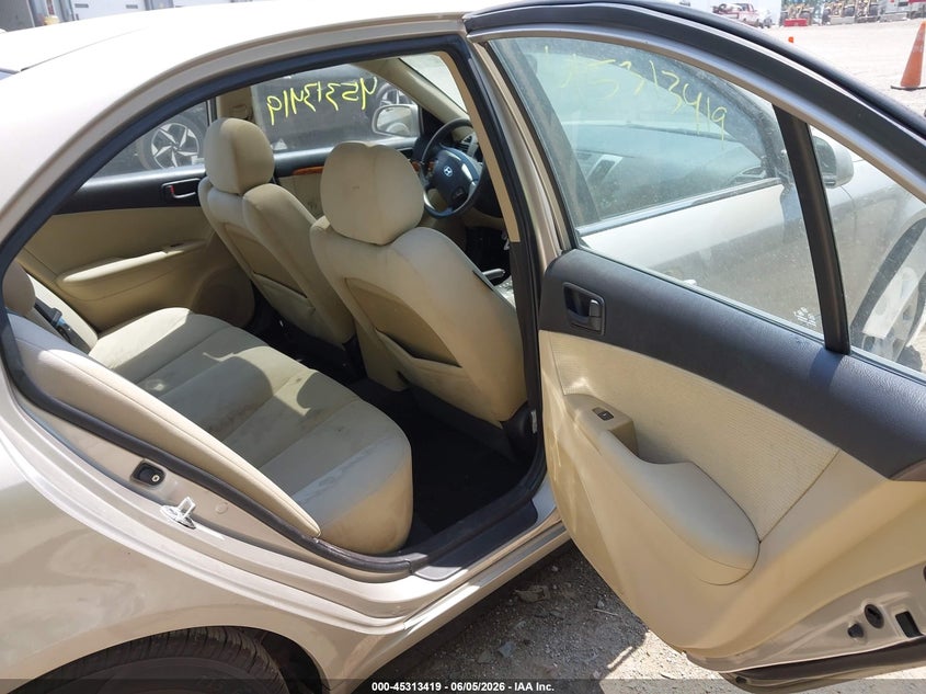 2009 Hyundai Sonata VIN 5NPET46C29H453574 IAAI salvage auction — FRONT END, Clear (Indiana), sold $400 on 2026-07-22 (photo 8)