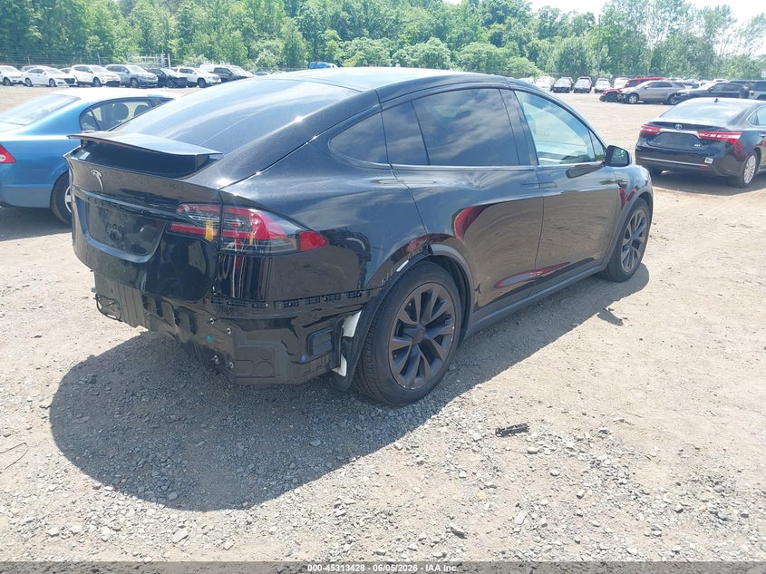 2022 Tesla Model x VIN 7SAXCBE57NF328517 IAAI salvage auction — REAR END, Salvage (Idaho), sold $17,200 on 2026-07-29 (photo 4)