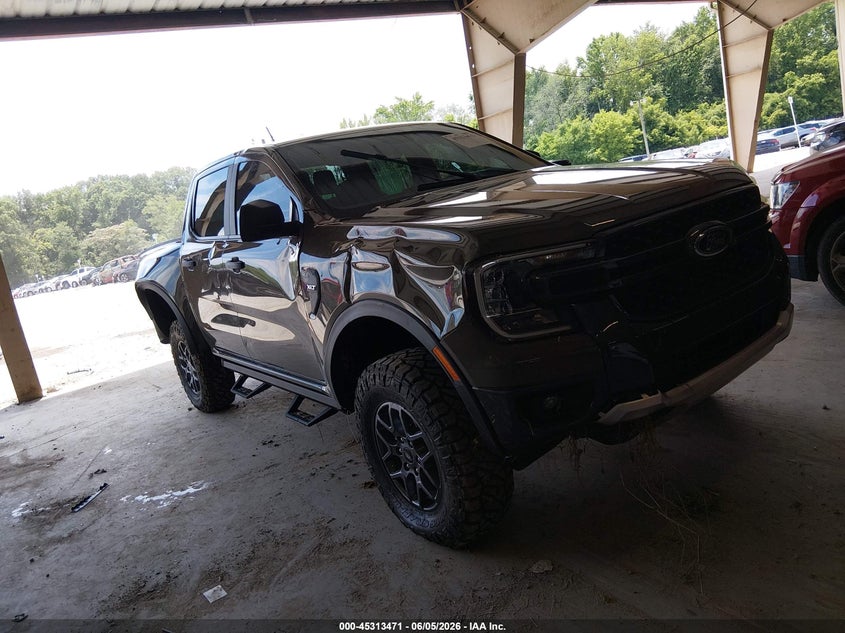 2025 Ford Ranger VIN 1FTER4HH3SLE53690 IAAI salvage auction — FRONT & REAR, Salvage Title, sold $9,700 on 2026-07-23 (photo 1)