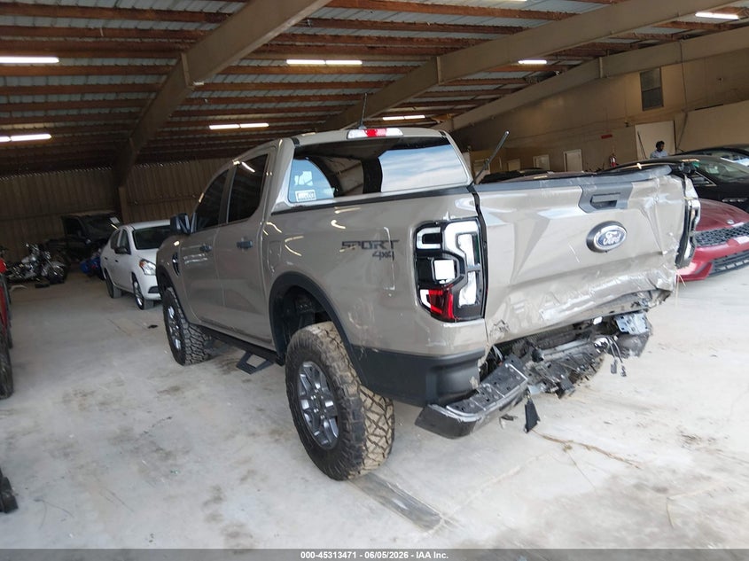 2025 Ford Ranger VIN 1FTER4HH3SLE53690 IAAI salvage auction — FRONT & REAR, Salvage (Tennessee), sold $13,600 on 2026-07-24 (photo 3)
