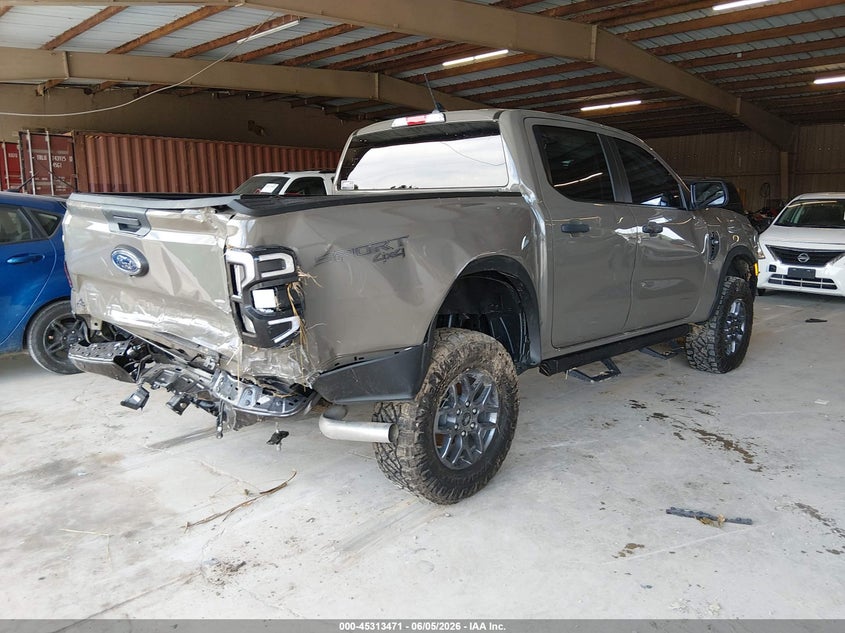 2025 Ford Ranger VIN 1FTER4HH3SLE53690 IAAI salvage auction — FRONT & REAR, Salvage (Tennessee), sold $13,600 on 2026-07-24 (photo 4)