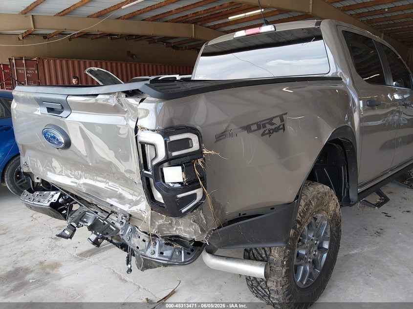 2025 Ford Ranger VIN 1FTER4HH3SLE53690 IAAI salvage auction — FRONT & REAR, Salvage Title, sold $9,700 on 2026-07-23 (photo 6)