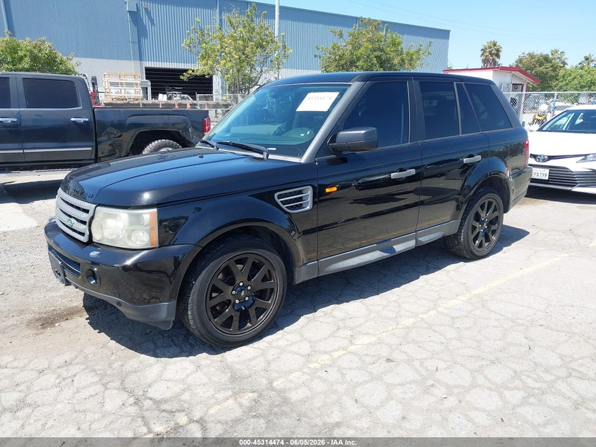 2008 Land rover Range rover sport VIN SALSK25408A186373 IAAI salvage auction — RIGHT FRONT, Salvage (California), sold $500 on 2026-07-06 (photo 2)