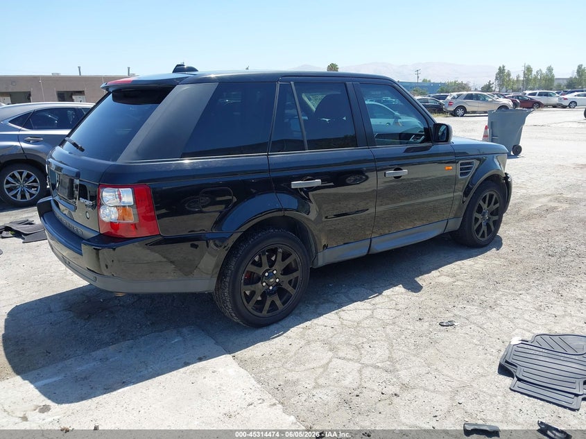 2008 Land rover Range rover sport VIN SALSK25408A186373 IAAI salvage auction — RIGHT FRONT, Salvage (California), sold $500 on 2026-07-06 (photo 4)