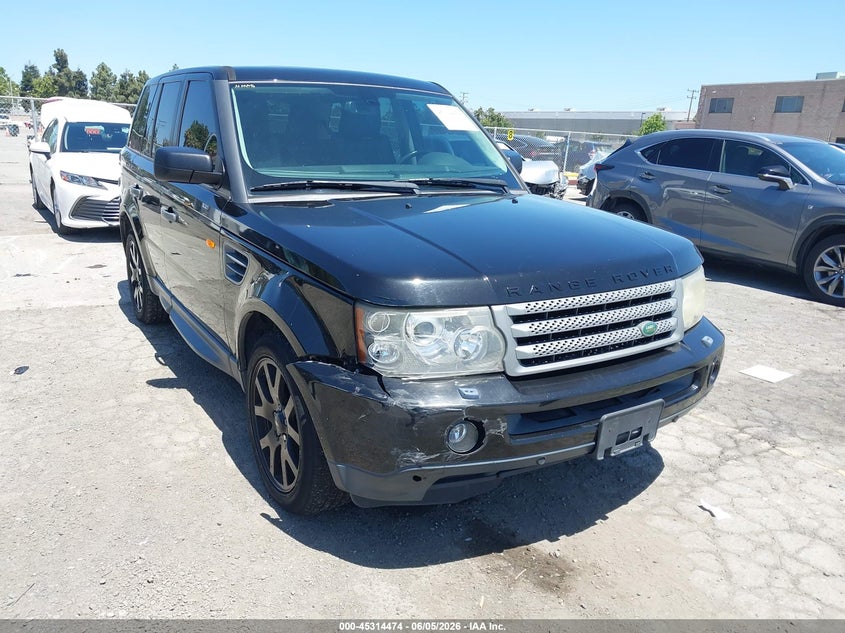 2008 Land rover Range rover sport VIN SALSK25408A186373 IAAI salvage auction — RIGHT FRONT, Salvage (California), sold $500 on 2026-07-06 (photo 6)